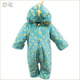ベビー服 キッズズー カバーオール ジャンプスーツ オールインワン 防寒着 モケット丸高衣料 -恐竜/70cm