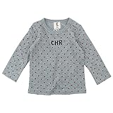 chocola(ショコラ) ガーゼ天竺ドット総柄長袖Tシャツ 120cm /杢グレー NO.CH-1411-13025