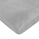 American Baby Company Heavenly Soft Chenille Fitted Pack N Play Playard Sheet, Gray, 27" x 39" by Am