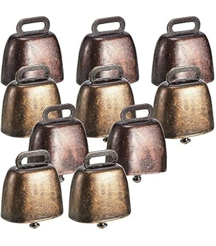 Amazon | Stuurvnee 10個 牛馬羊の放牧小さな真鍮の鐘、馬羊のための