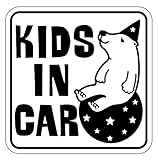 Sticker Shop Haru KIDS ＩＮ CAR マグネット くま 角型 ブラック