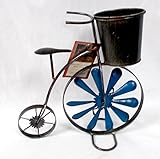 メタル素朴な自転車一輪車プランターWind Spinner Wheelインテリアインドア/アウトドア12 x 12 ' NWT