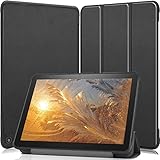 対応 2022年発売 fire HD 8 第12世代 用のケース タブレット ケース 新型 対応 fire HD 8 / Fire HD 8 Plus 用のカバー スタンド機能付き 保護ケース 三つ折 マグレット開閉式 薄型 超軽量 全面保護型 Fire HD 8 2020 発売 第11世代 用のスマートケース PCduoduo (ブラック)