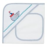 Elegant Baby Bath Time Gift Hooded Towel and Washcloth, Whale by Elegant Baby