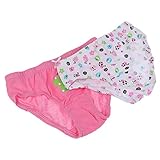 Lovoski 2枚入り　キッズ　コットン　下着　ブリーフ　パンツ　ショーツ　漫画　可愛い　全3サイズ4パタン - 蝶の女の子, 5-6T