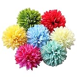 BIANHUAN 髪飾り ピンポンマム 浴衣 クリップ 7個セット ヘアアクセサリー ヘアクリップ 和装 着物 高級造花 ピンポン菊 ポンポン菊 花 フラワー 子供 レディース 成人式 卒業式 結婚式
