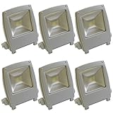 LED投光器 10w 6個セット 薄型 フラットライト 発光色 6000K 防雨型 360度角度調整可 広角120度 3M電源コード付