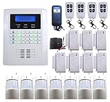 DBPOWER Ja-10bgsm 101 Zones Wireless GSM Home Security Alarm Burglar System for Fire, Gas Leak, Door