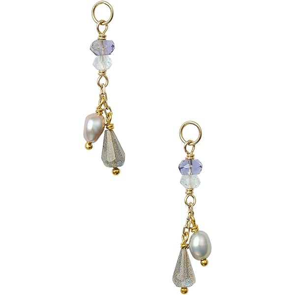 Amazon | [アガット] K10マルチストーンピアスチャーム | チャーム 通販