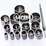 15 pc / 設定 30 mm -100 mm 壁衝撃ドリルビット穴鋸＋ pc SDS + コアシャフトアーバー米国
