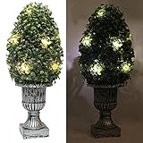 19 "アウトドアトピアリー人工植物with Battery Operated 10pc LEDライト防水 MF4059
