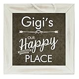 The祖父母ギフトGigiフレームHappy Place Grandparent Sign