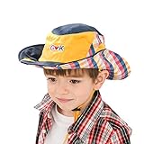 (よキーよ)Yokeeyoベビー用ハット 紐付き つば広　フィッシャーマンハット　マルチカラー格子 盆帽　小柄 可愛い 赤ちゃんキャップ アウトドアハット　男の子　女の子　子供サンバイザー 　紫外線 