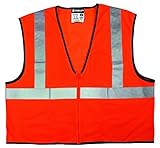 MCR Safety VCL2MOZX3 2 Silver Reflective Safety Vest with Economy Class 2 Mesh Zipper Front and 3 Po