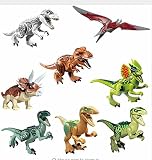 8pcs / lot 77001 Jurassic Worldミニブロックビルディングブロックレンガ恐竜Baby Toys for Kids子供誕生日ギフト教育
