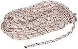Lehigh Group 50ft. White & Red Polypropylene Diamond Braid Rope BPE1050W
