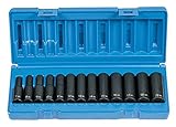 Grey Pneumatic (1213MD) 3/8" Drive 13-Piece Deep Metric Socket Set [並行輸入品]