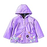 thefound女の子服フラワー防水屋外レインコート カラー: パープル