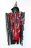 JustNile Hanging Halloween Cloaked Witch with Flashing Eyes and Sounds - Red [並行輸入品]