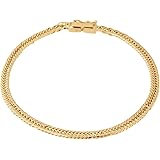 [フェアリーカレット] 18金ブレスレット 8面トリプル喜平チェーン 日本製 18金 中留め