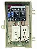 未来工業 屋外電力用仮設ボックス 漏電しゃ断器・分岐ブレーカ・コンセント内蔵 ELB組込品透明蓋 C2A-2C