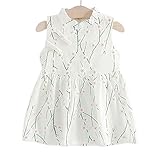 Dizoon 春夏 子供 ベビー キッズ 女の子 ワンピース ドレス スカート 可愛い服 花柄 ピンク ブルー 白 80 85 90 100cm 6-36ヶ月