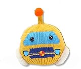 ベビー キッズ 冬 ロボット ニット 帽子 赤ちゃん こども 子供 ぼうし 防寒 防風 アウター ベビー キッズ 赤ちゃん 幼児 服 ギフト 帽子 キャップ (黄)