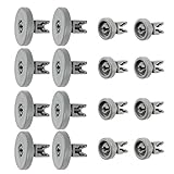 spares2goバスケットラックWheels for Aeg食器洗い機 8 Upper Wheels + 8 Lower 02-UDWW-241