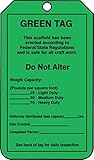 Accuform Signs TRS209CTP Scaffold Status Tag, Legend "GREEN TAG - THIS SCAFFOLD HAS BEEN ERECTED ACC