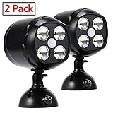 電池式 ４LEDライト　人感／明暗センサーライト　防犯灯　屋外用　LED照明 IP65に対応 (2個)