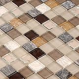 【シールタイプ】【工場直販】ガラス大理石モザイクタイル　STR-5072S◆◆◆デザイン豊富 9 種類◆◆◆ (1シート（サンプル）)　300×300×8ｍｍ