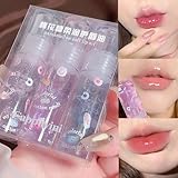 UNYOKE マシュマロソフトリップオイル 保湿 ウォーターミラー透明リップグレーズ 乾燥防止 ぷるぷるリップグレーズ-02# 透明な水の感触