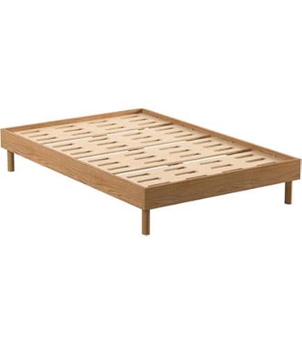 Amazon｜無印良品 木製ベッドフレーム ダブルサイズ 幅147×奥行