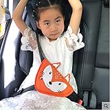 DEBON シートベルトカバー かわいい シートベルト パットシートベルト装着 取り付け簡単 キッズ 子供 ぬいぐるみおもちゃ (キツネ)