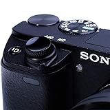 VKO ソフトシャッターボタン 粘着ボタン 非ねじ式リリースボタン Sonyなど用 ZV-1 ZV1 RX100M7 RX100M6 RX100M5 RX100M4 RX100M3 A6000 A6100 A6300 A6400 A7R A7S A7などカメラ用 黒色 凹タイプ（2個）