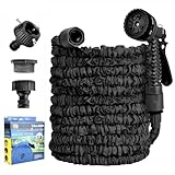 伸びる散水ホース ホースリール 伸縮ホース 15m 3倍に伸びる 柔軟性 伸縮性 耐摩擦性 超軽量 マジックホース 三重構造 7パターン ノ