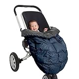 7AM Enfant Cygnet: 3-in-1 Cover for the Baby Carrier, Car-Seat and Stroller, Gray/Midnight Blue by 7