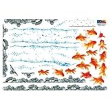 Easy Instant Decoration Wall Sticker Decal - Gold Fish by FIXPIX [並行輸入品]