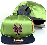 MLB American Needle BaBombサテンオリーブ限定版調節可能なスナップバック帽子(ニューヨーク・メッツ)