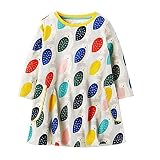 スウェット長袖Aラインワンピース 綿 シンプル ベーシック キッズ 韓国子供服 ジュニア 子供服 女の子 寝巻き パジャマ 出掛け着 ボーター アップリケ 18ヶ月-6歳 90 95 100 110 