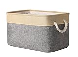 TheWarmHome Collapsible Rectangular Household Fabric Storage Organizer Basket with Handles for Kids,