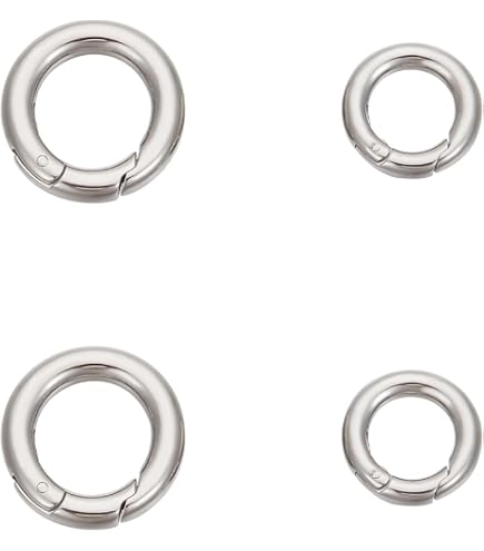 Amazon.co.jp: UNICRAFTALE 約4個 24mm 内径16mm カラビナ 丸型