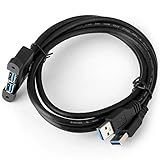 女性の耳の延長ケーブルにデュアルUSB3.0の男性は、女性のパネルラインのバッフルラインにUSB3.0の男性を固定することができます