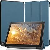 対応 2022年発売 fire HD 8 第12世代 用のケース タブレット ケース 新型 対応 fire HD 8 / Fire HD 8 Plus 用のカバー スタンド機能付き 保護ケース 三つ折 マグレット開閉式 薄型 超軽量 全面保護型 Fire HD 8 2020 発売 第11世代 用のスマートケース PCduoduo (濃い緑)