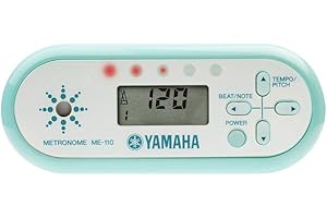 ヤマハ(YAMAHA) デジタルメトロノーム スカイブルー ME-110SBL 軽量で持ち運びしやすいスリムな形 ダイヤル式のボリューム調節機能・折りたたみスタンド付き