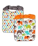Baby Bibs - Baby Boy Bib Set - Minky Baby Bibs- Elephant Baby Bib by Polka Dot Moon