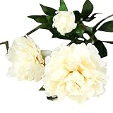 womail 1bouquetヘッド人工花ウェディング、部屋、ホーム、ホテル、パーティーのデコレーション、ホリデーギフト ホワイト