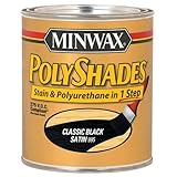 Minwax 61995 1 Quart Polyshades Satin Wood Stain, Classic Black [並行輸入品]