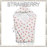 【サイズ95cm×95cm】tantanderoプレミアム strawberry 2重ガーゼ おくるみ　肌に優しい綿100% 出産祝い　ギフト　おくるみ