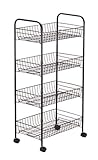 【パール金属】キッチンストレージバスケットワゴン4段「 H-6017 」【IT】(#9804487)パール金属 キッチンワゴン 4段 キャスター付き 組立品 ワイヤー アイアン